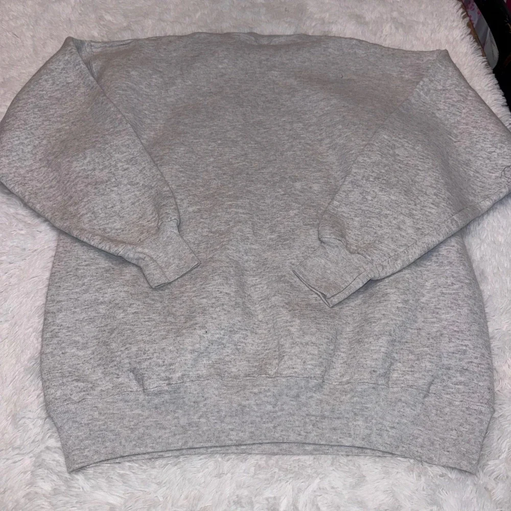 Hanes Sweatshirt Mens XL Gray Excellent Jesus Graphic Abstract Heavyweight 90s